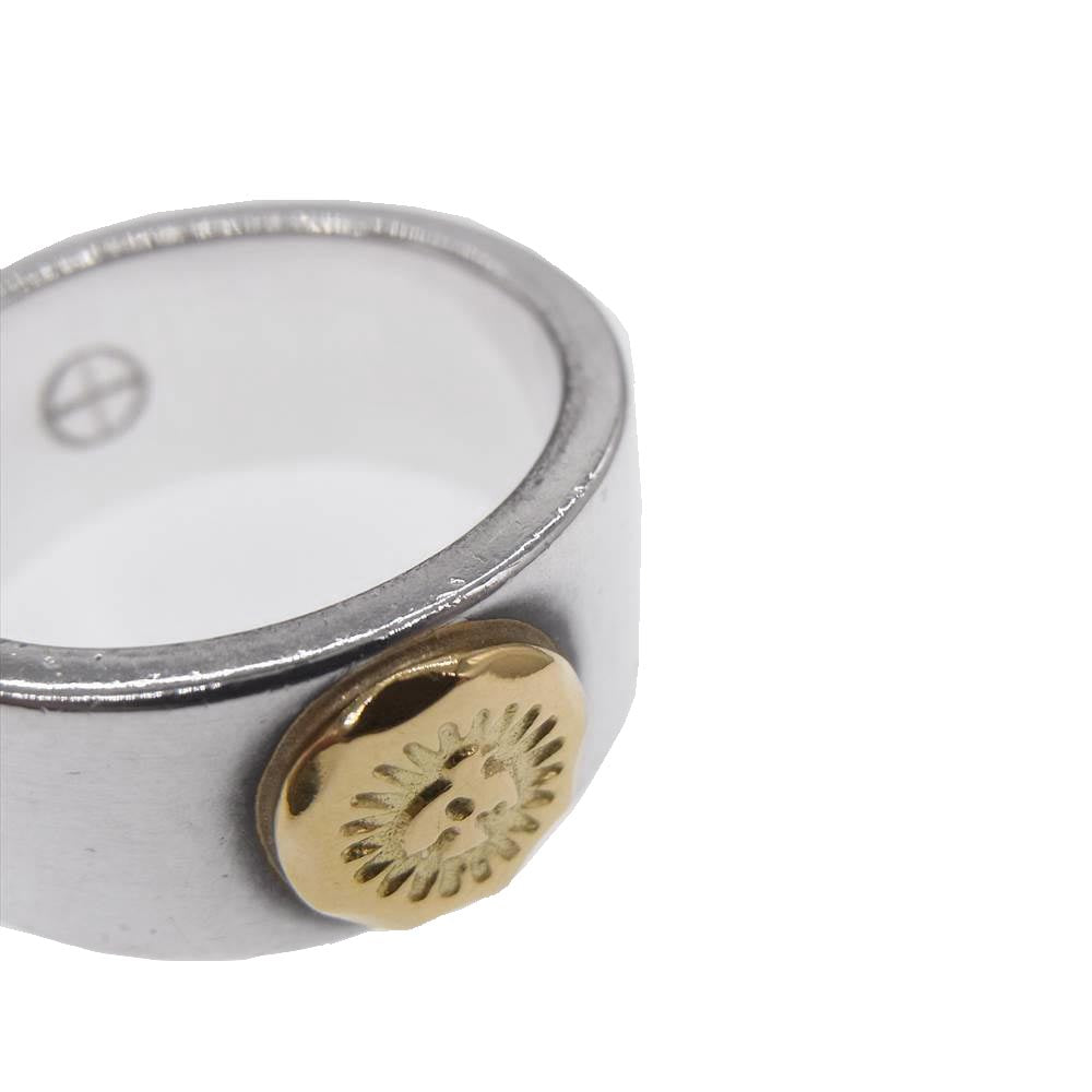 WINGROCK ウィングロック K18メタル付き 平打ち リング シルバー系【中古】