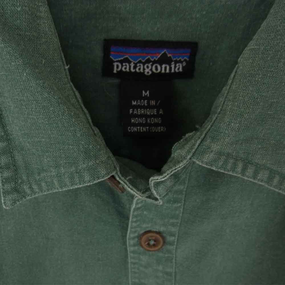 patagonia パタゴニア 99AW 99年製 HEMP ヘンプ 長袖 シャツ カーキ系 M【中古】