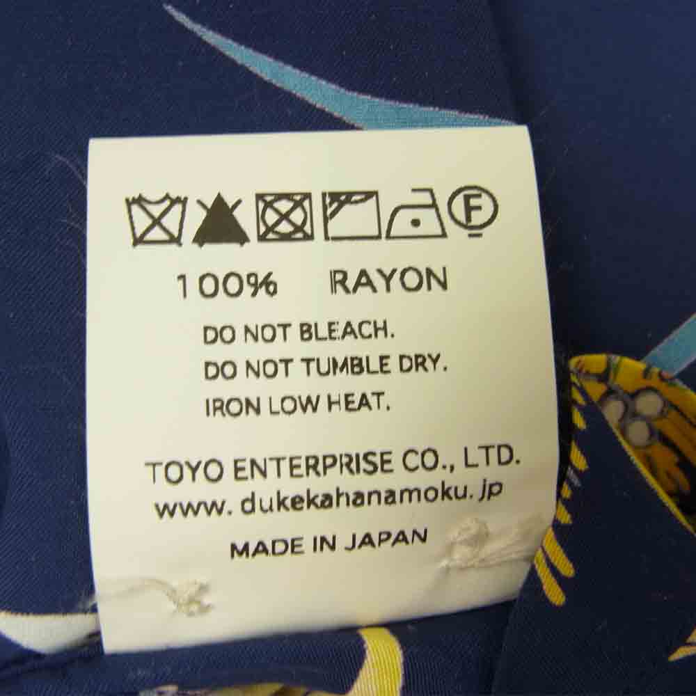 TAILOR TOYO テイラー東洋 DK36982 Duke Kahanamoku デューク カハナモク スペシャルエディション SOUTH SEA PARADISE ハワイアンシャツ ネイビー系 M【中古】