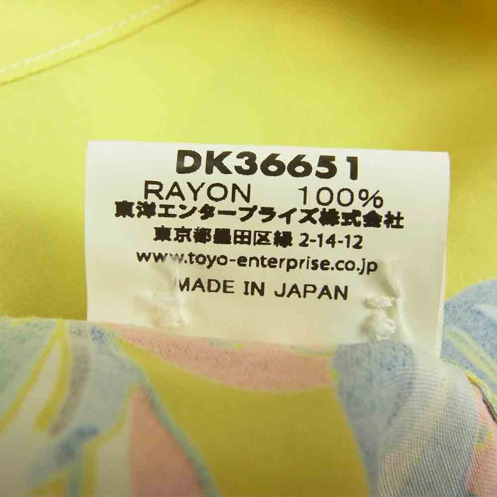 TAILOR TOYO テイラー東洋 DK36651 Duke Kahanamoku デューク カハナモク スペシャルエディション ORCHID AND PINEAPPLE ハワイアンシャツ イエロー系 M【中古】