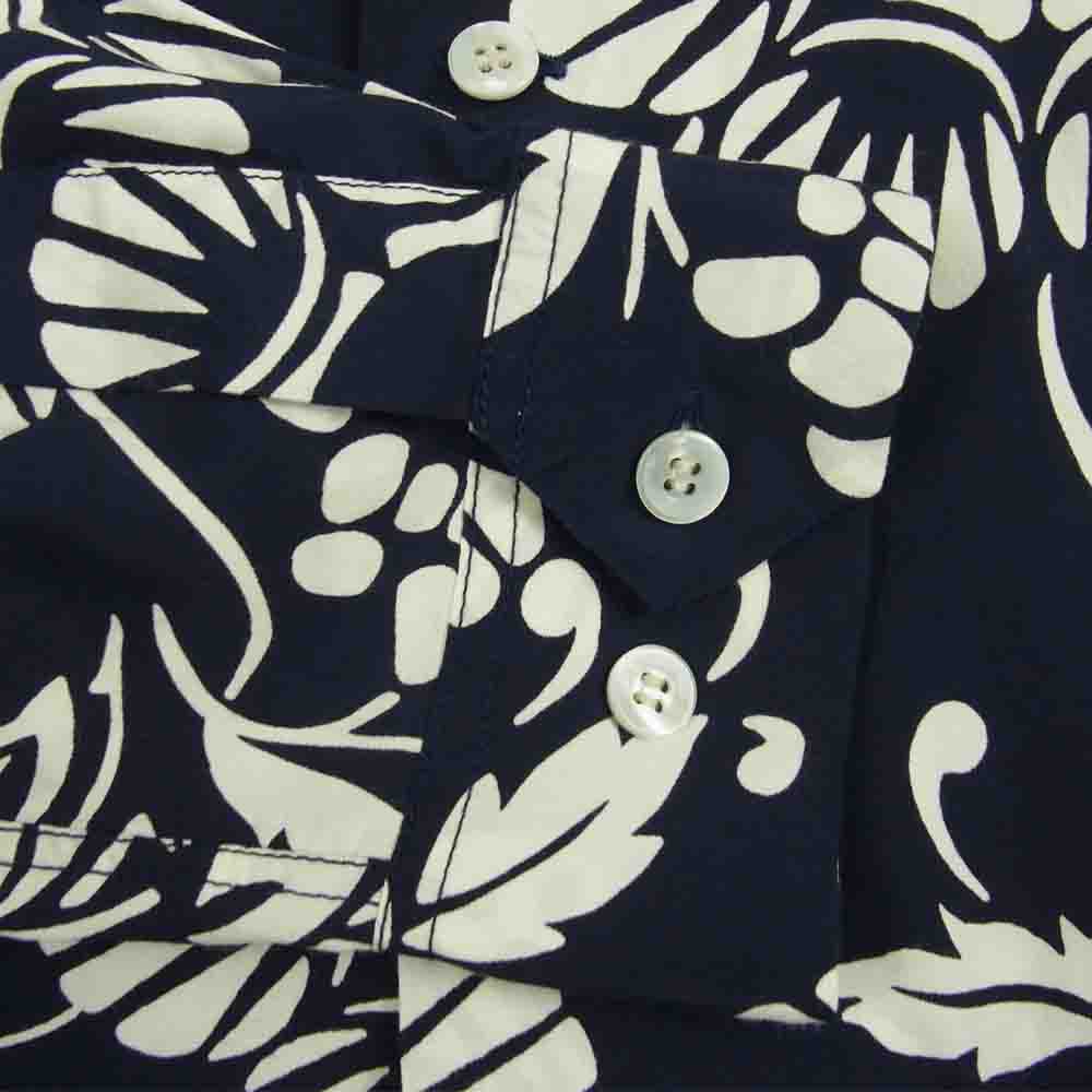 TAILOR TOYO テイラー東洋 DK27491 Duke Kahanamoku デューク カハナモク PAINEAPPLE PAREAU ハワイアンシャツ ネイビー系 L【中古】