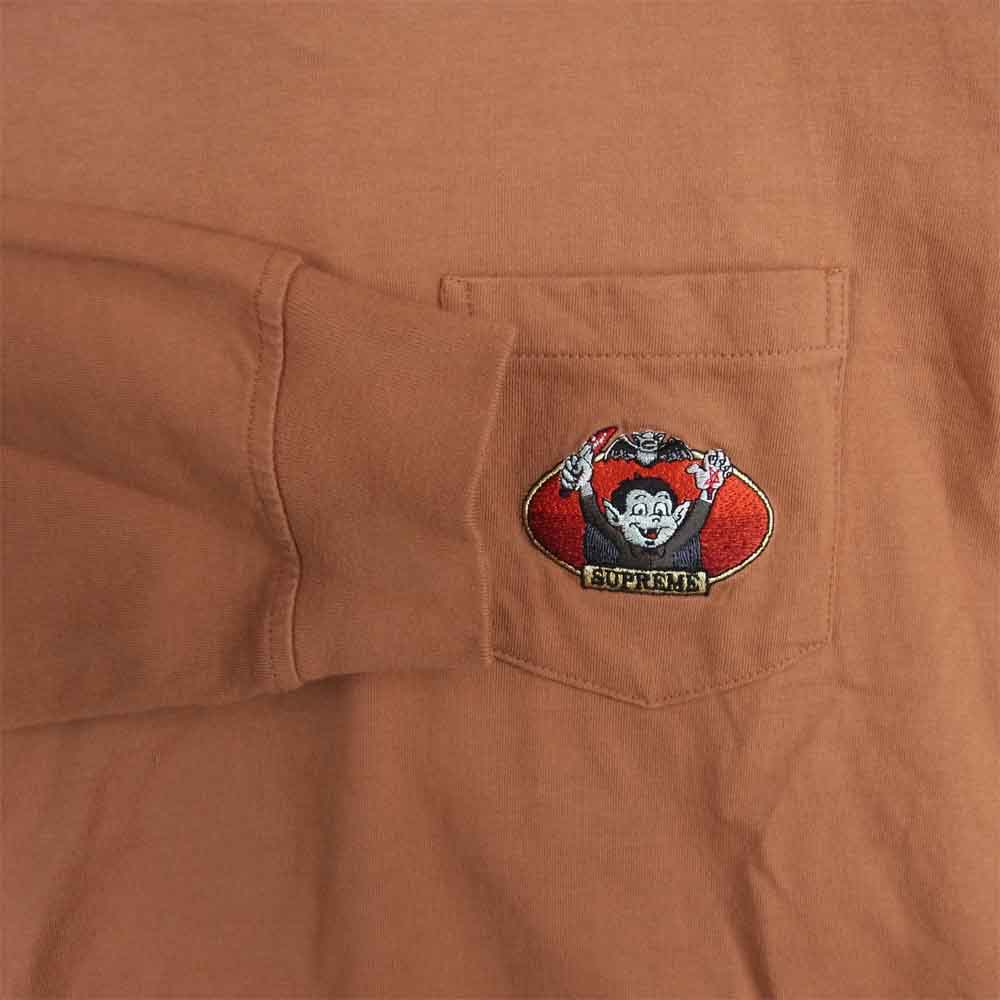 Supreme シュプリーム 21SS Vampire Boy L/S Tee ヴァンパイア ボーイ 長袖 Tシャツ コットン 中国製 ブラウン系 S【中古】