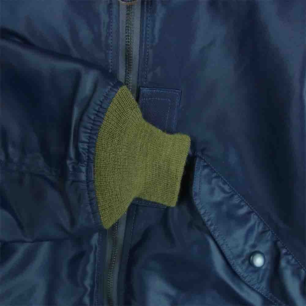 TOY'S McCOY トイズマッコイ TYPE L-2A GREEN RIBBED フライト ミリタリー ジャケット グリーン リブ ネイビー系 34【美品】【中古】