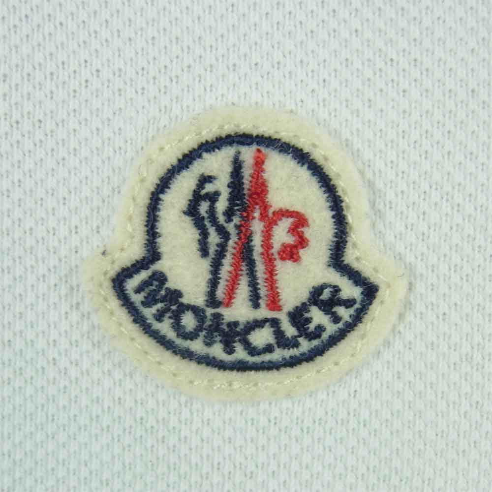 MONCLER モンクレール maglia polo ロゴ ワッペン ポロ シャツ トルコ製 ホワイト系 S【中古】