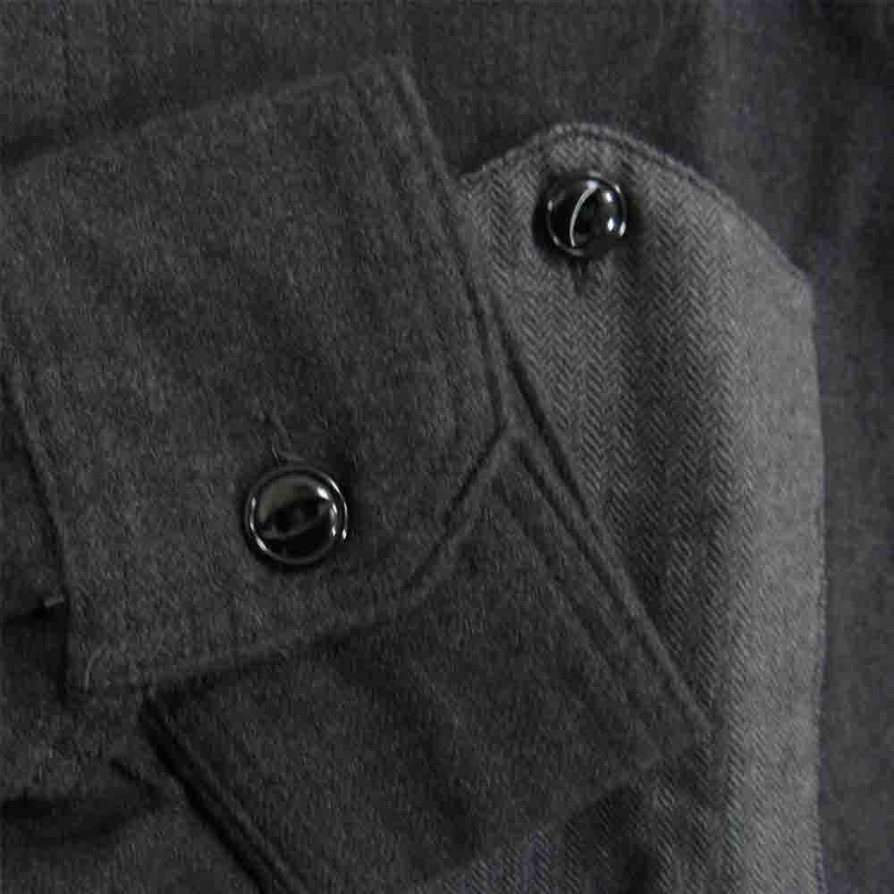 Engineered Garments エンジニアードガーメンツ Work Shirts grey big Herringbone Stripe 山ポケット ヘリンボーン ストライプ ワーク シャツ グレー系 XS【中古】