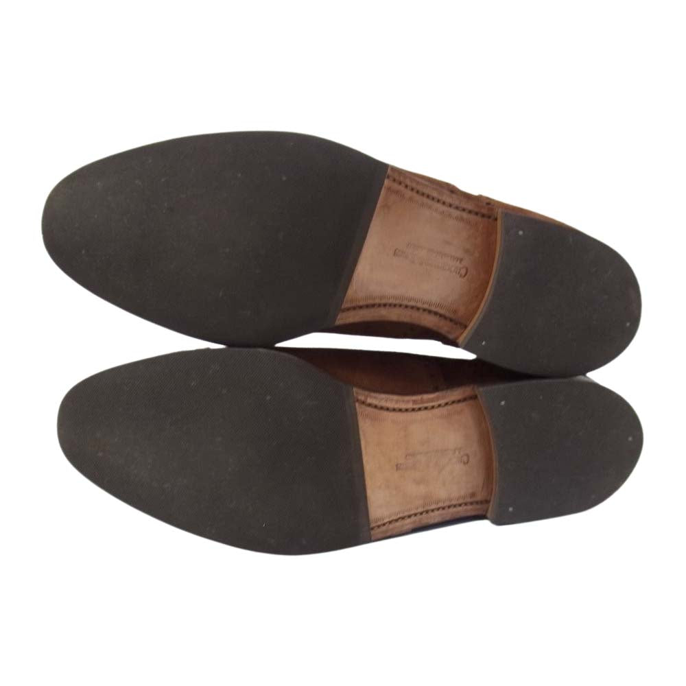 CROCKETT&JONES クロケットアンドジョーンズ CANNING スエード サイドエラスティック パンチドキャップトゥ シューズ ブラウン系 サイズ表記消【中古】