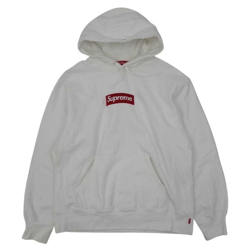 Supreme シュプリーム 21AW Box Logo Hooded Sweatshirt ボックス ロゴ パーカー ホワイト系 L【中古】