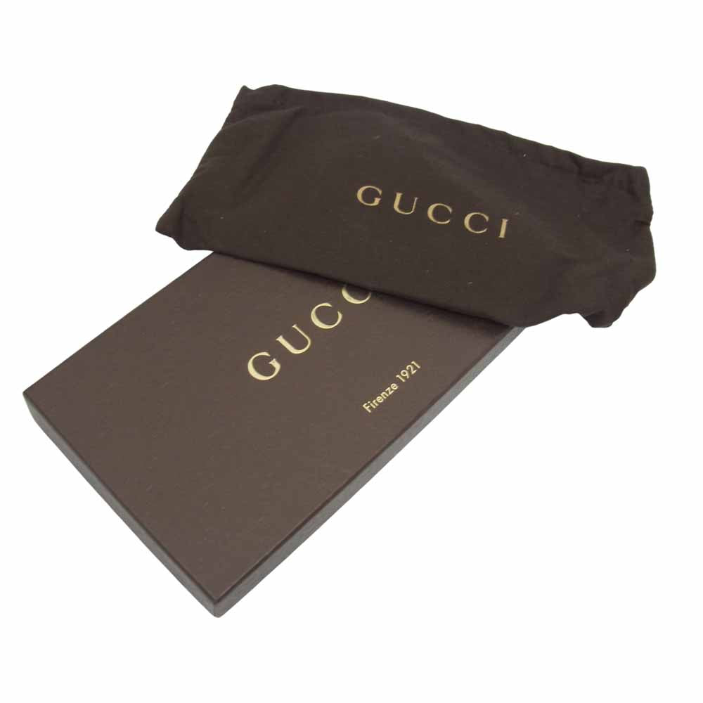 GUCCI グッチ 338580 レイドバック クラフティー レザー ラウンドファスナー 長財布 ブラウン系【中古】