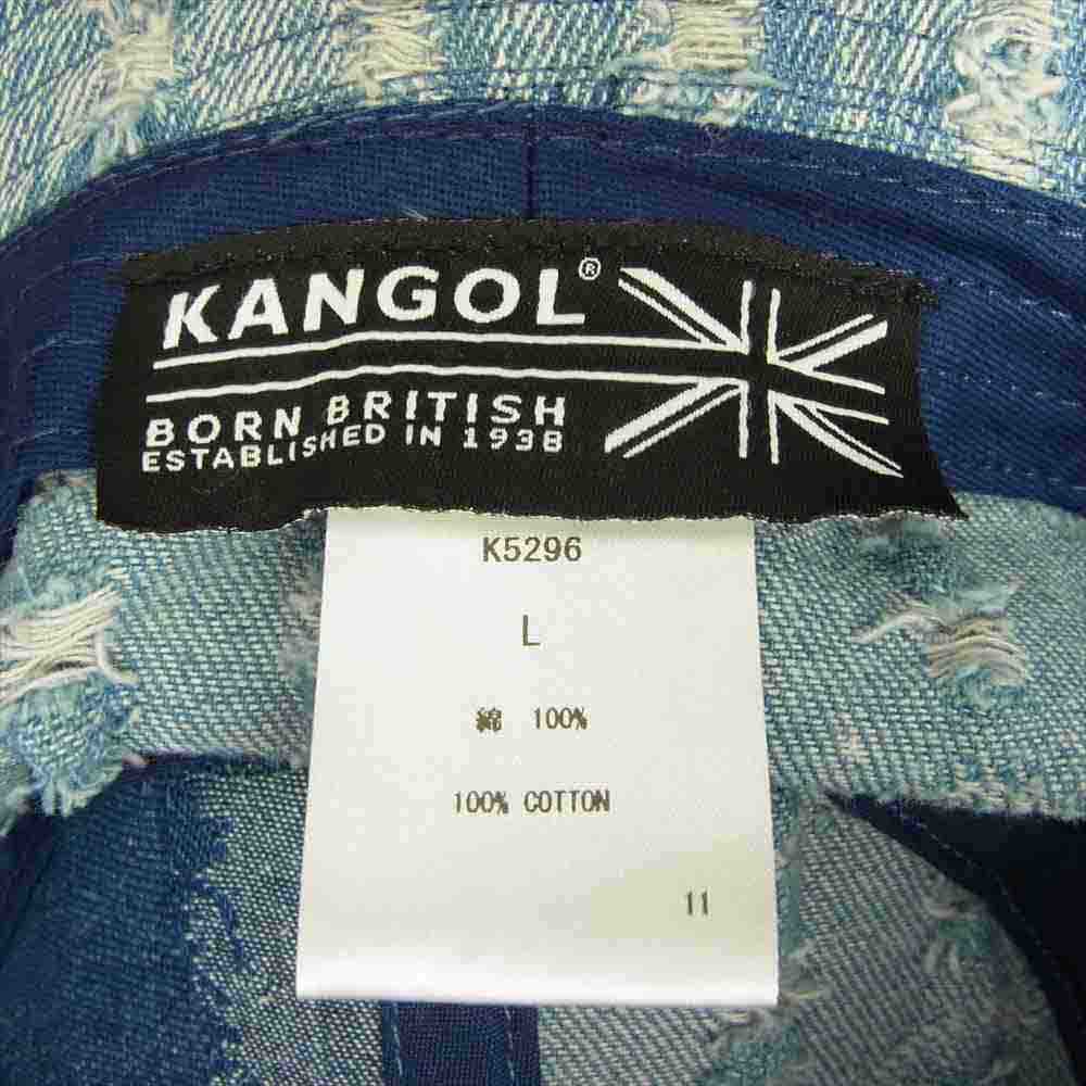 KANGOL カンゴール K5296 Denim Mash-Up Bucket インディゴブルー系 L【中古】
