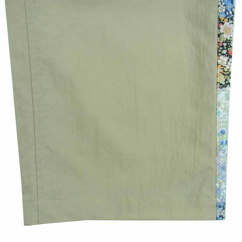 クオン 2101-PT0204 SALT SHRUNK NYLON TRACK PANTS BORO 襤褸 ボロ サイドライン 塩縮ナイロン トラック パンツ ベージュ系 M【新古品】【未使用】【中古】