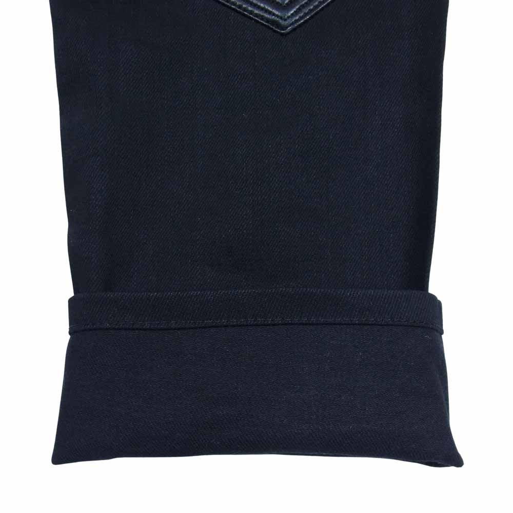 SAINT LAURENT サンローラン 330285 Y859F レザー切替 ニージップ バイカー デニム ブラック系 31【中古】