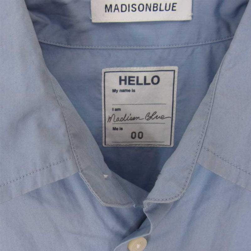 MADISON BLUE マディソンブルー コットン 半袖 シャツ ライトブルー系