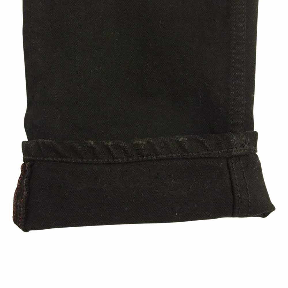 TMT ティーエムティー TPT-F1705 STRETCH CRUSH&REPEIR DENIM 5P TAPERED ストレッチ クラッシュ リペア デニムパンツ ブラック系 M【中古】