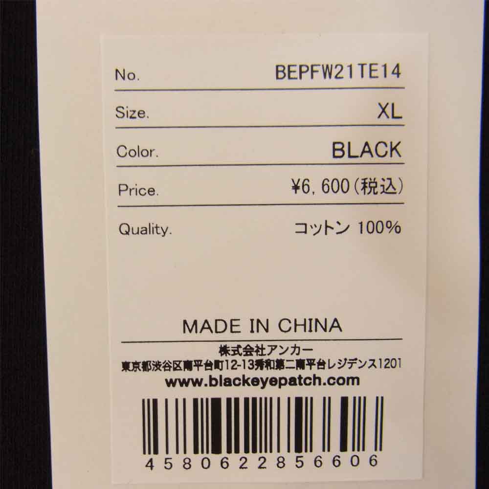 ブラックアイパッチ BEPFW21TE14 ROYAL SCRIPT TEE ロイヤルスクリプト Tシャツ ブラック系 XL【新古品】【未使用】【中古】