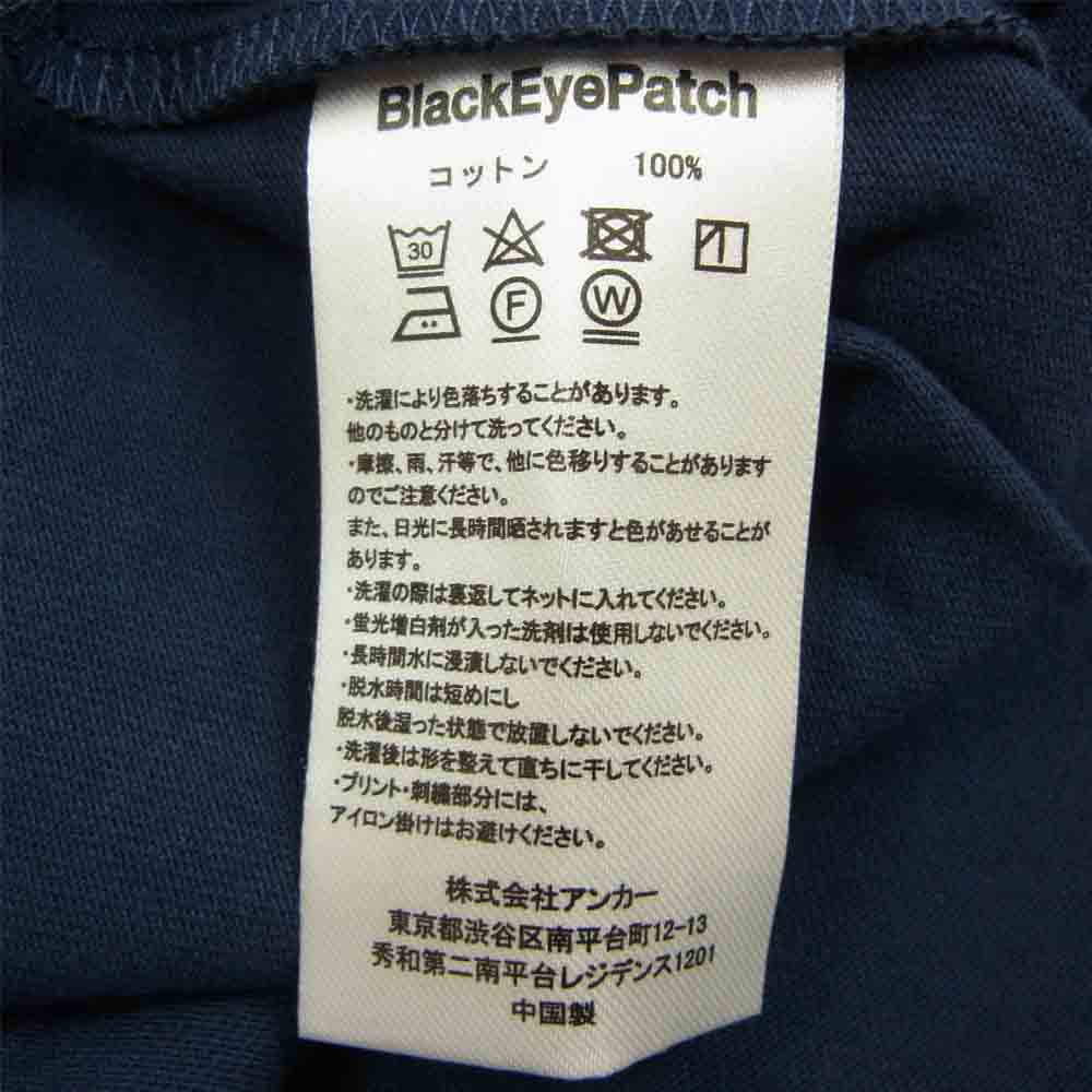 ブラックアイパッチ BEPFW21TE07 HOT プリント Tシャツ ブラック ネイビー系 L【新古品】【未使用】【中古】