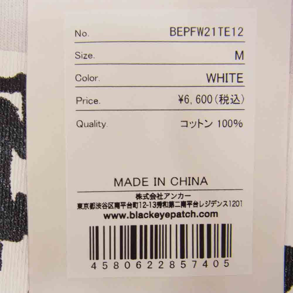 ブラックアイパッチ BEPFW21TE12 OG LABEL ロゴ ラベル Tシャツ ホワイト系 M【新古品】【未使用】【中古】