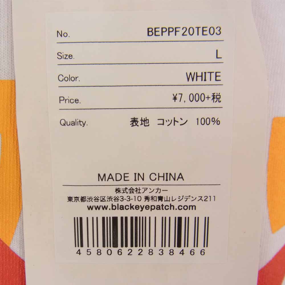 ブラックアイパッチ BEPPF20TE03 CHILDREN AT PLAY TEE チルドレン プレイ Tシャツ ホワイト系 L【新古品】【未使用】【中古】