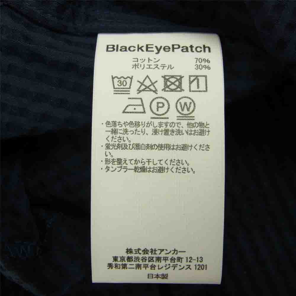 ブラックアイパッチ BEPFW21TP11 Seersucker Half Zip Shirt ハーフジップ シャツ ネイビー系 M【新古品】【未使用】【中古】