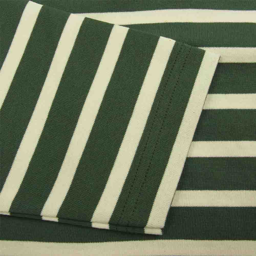 ブラックアイパッチ OG Label Bordered Long-Sleeve Tee ボーダー 長袖 Tシャツ グリーン系 ホワイト系 M【新古品】【未使用】【中古】