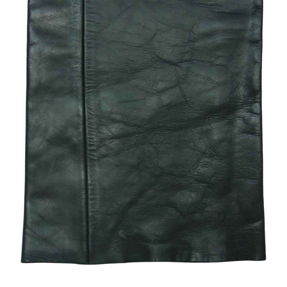 INDIAN インディアン OS-2439 カウレザー パンツ 牛革 ナイロン 韓国製 ブラック系 30【中古】