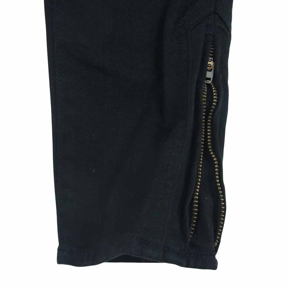 HYSTERIC GLAMOUR ヒステリックグラマー 0153AP10 ISKOツイル 九分丈 バイカー パンツ レディース 日本製 ブラック系 XS【中古】