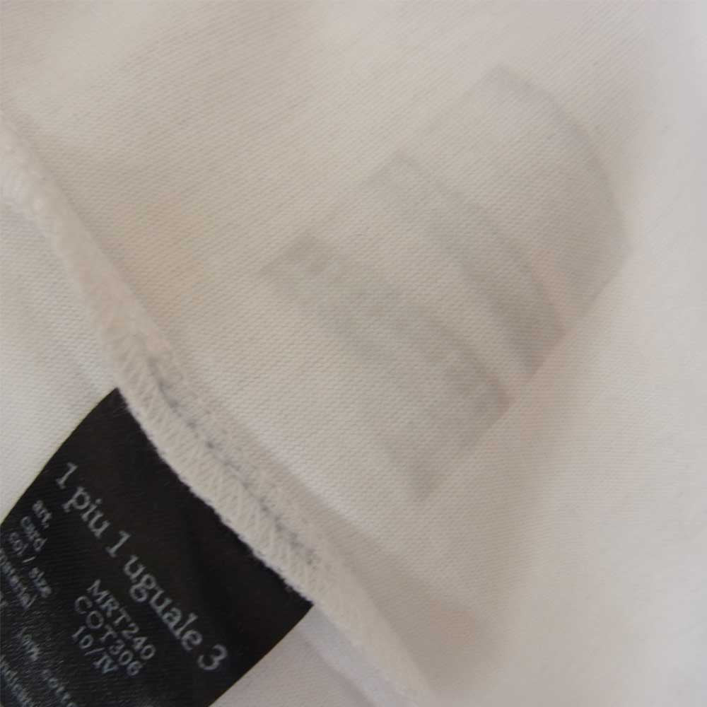 1piu1uguale3 ウノピュウノウグァーレトレ MRT240 S/S V-NECK T-SH CUT SEW Vネック 半袖 Tシャツ ホワイト系 Ⅳ【美品】【中古】