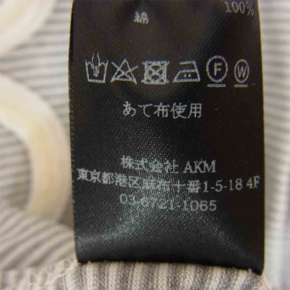 1piu1uguale3 ウノピュウノウグァーレトレ MRB230 glass V-neck 眼鏡モチーフ Vネック Tシャツ グレー系 V【美品】【中古】
