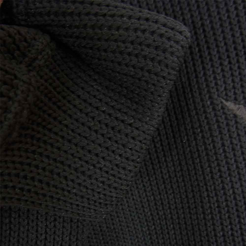 1piu1uguale3 ウノピュウノウグァーレトレ SK003 KT01 99 113 SPORT KNIT BIG CREW スポーツ ニット ビッグ クルー ブラック系 Ⅳ【美品】【中古】