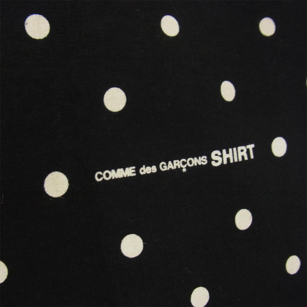 Supreme シュプリーム 12SS × COMME des GARCONS SHIRT Polka Dot Box Logo Tee コムデギャルソン シャツ ポルガ ドット ボックスロゴ 半袖 Tシャツ ブラック ブラック系 M【美品】【中古】
