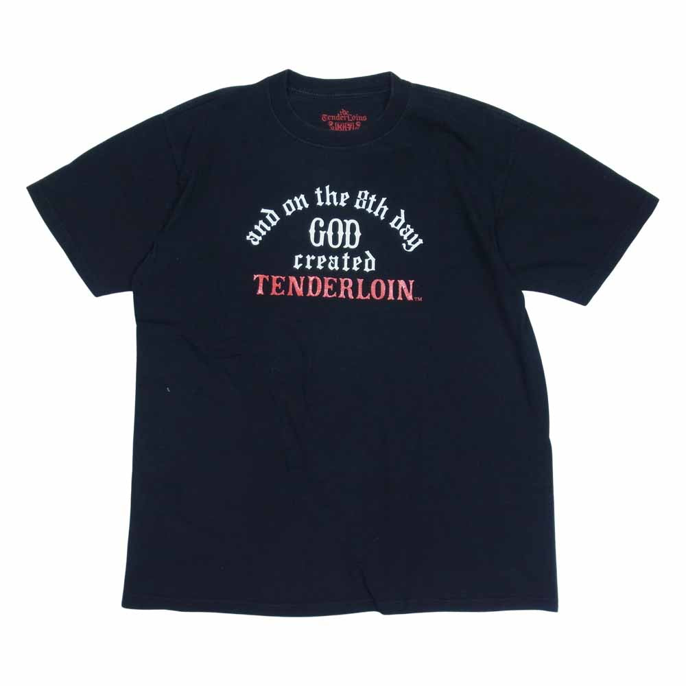 TENDERLOIN テンダーロイン T-TEE GOD CREATED クルーネック 半袖Tシャツ ブラック系 L【中古】