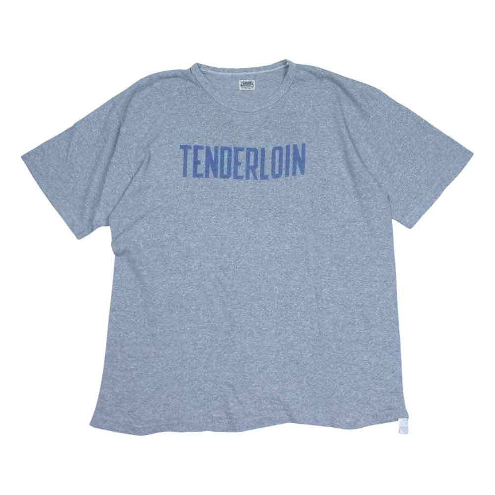 TENDERLOIN テンダーロイン T-TEE ロゴ 染み込み プリント 半袖 Tシャツ グレー系 XL【中古】