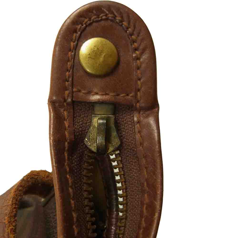 POLO RALPH LAUREN ポロ・ラルフローレン レザー 切替 チェック ボストンバッグ ブラウン系【中古】