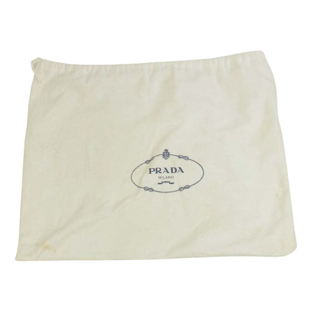 PRADA プラダ B8166 クリアハンドル トートバッグ ベージュ系【中古】