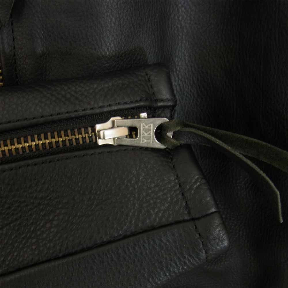 KADOYA カドヤ カウレザー 襟付 シングル ライダース ブラック系 4L【中古】