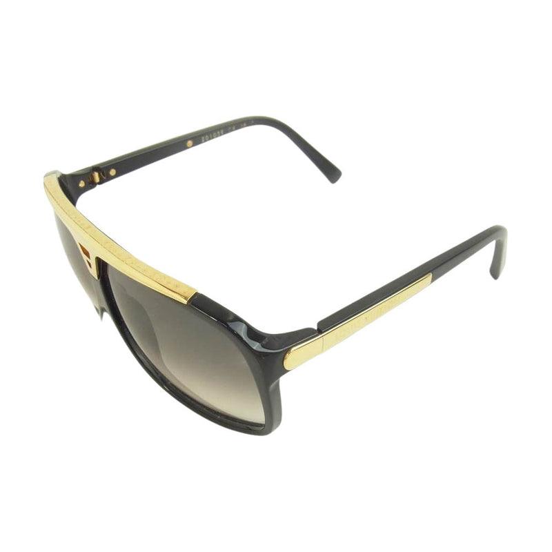 Louis Vuitton Evidence Unisex Sunglasses Z0105E Black & Gold