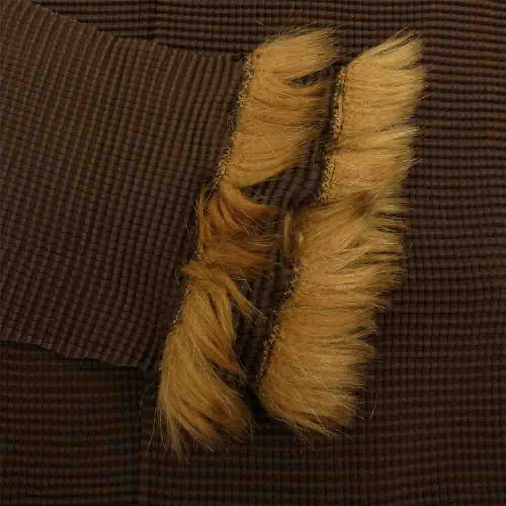 ISSEY MIYAKE イッセイミヤケ MI83FO601 ME フェイクファー ボタンレス ボレロ 長袖 カーディガン ブラウン系【中古】