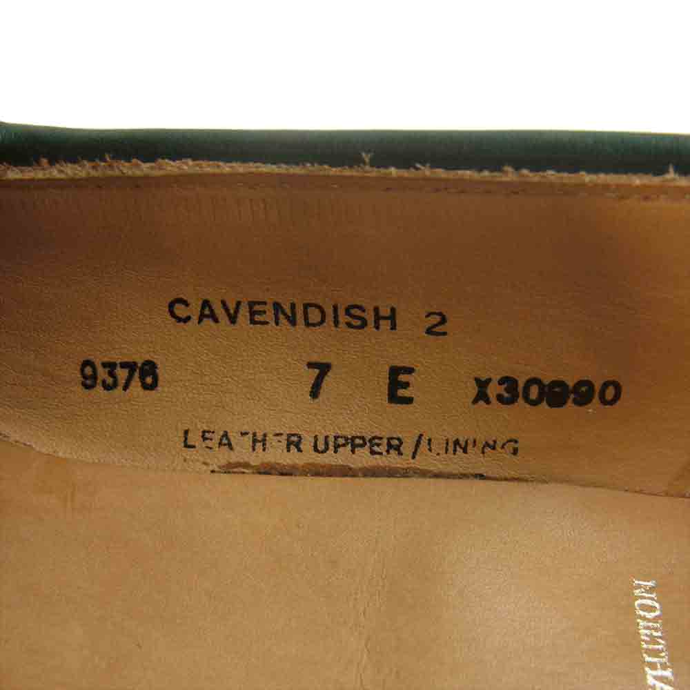 CROCKETT&JONES クロケットアンドジョーンズ CAVENDISH キャベンディッシュ 9376 バーニッシュドカーフ タッセルローファー ダークグリーン系 7E【美品】【中古】