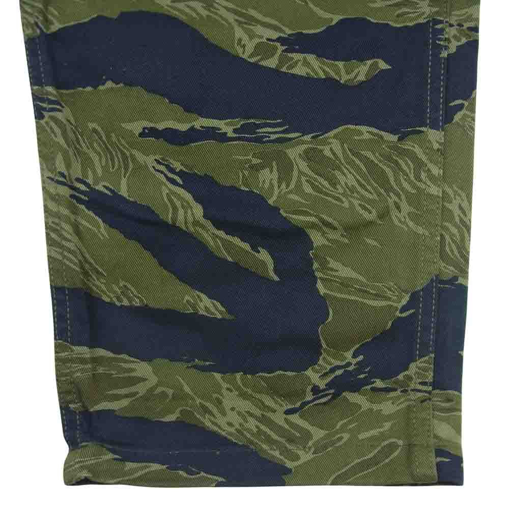 The REAL McCOY'S ザリアルマッコイズ TIGER CAMOUFLAGE TROUSERS タイガーカモ トラウザー 6ポケット カーゴ パンツ カーキ系 M【美品】【中古】