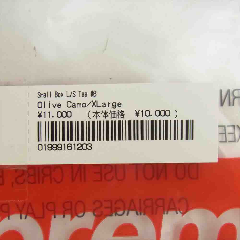 Supreme シュプリーム 21AW Small Box L/S Tee Olive Camo スモール ボックス Tシャツ オリーブ カモ 長袖 Tシャツ モスグリーン系 XL【中古】