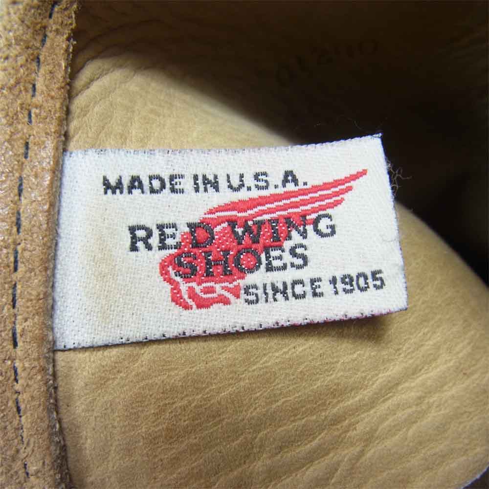 RED WING レッドウィング 8156 90s 縦羽タグ スエード ペコスブーツ ベージュ系 6D【中古】