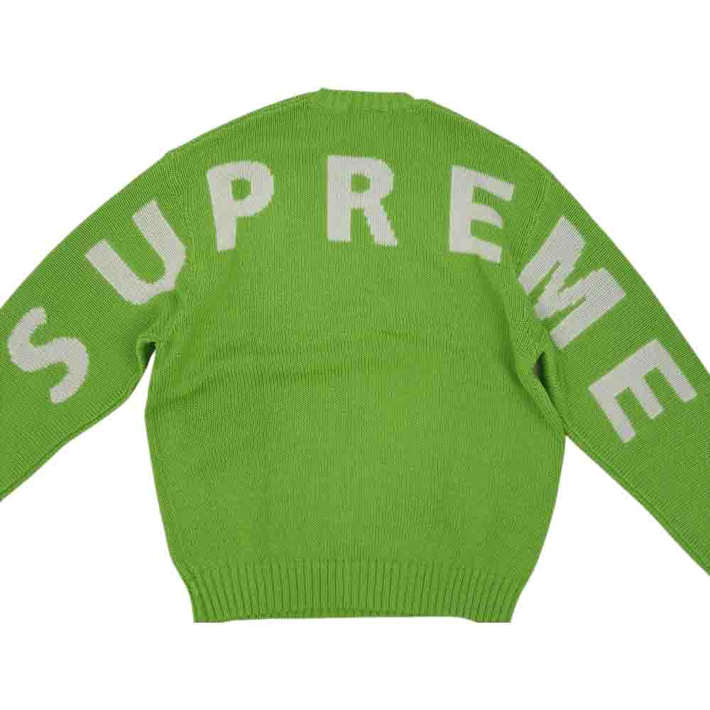 Supreme シュプリーム 20SS Back Logo Sweater バックロゴ セーター 長袖 セーター ライトグリーン系 S【新古品】【未使用】【中古】