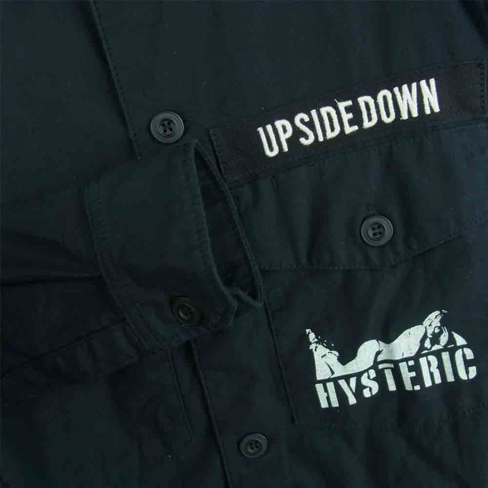 HYSTERIC GLAMOUR ヒステリックグラマー 0114AH03 ワッペン ミリタリー 長袖 シャツ レディース ブラック系 FREE【中古】