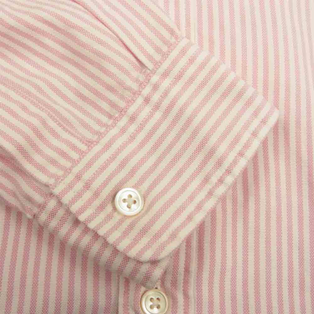 AURALEE オーラリー 18SS A8SS01BY × H Beauty&Youth 別注 CANDY STRIPE BD SHIRT キャンディ ストライプ ボタンダウン 長袖 シャツ ピンク系 4【中古】