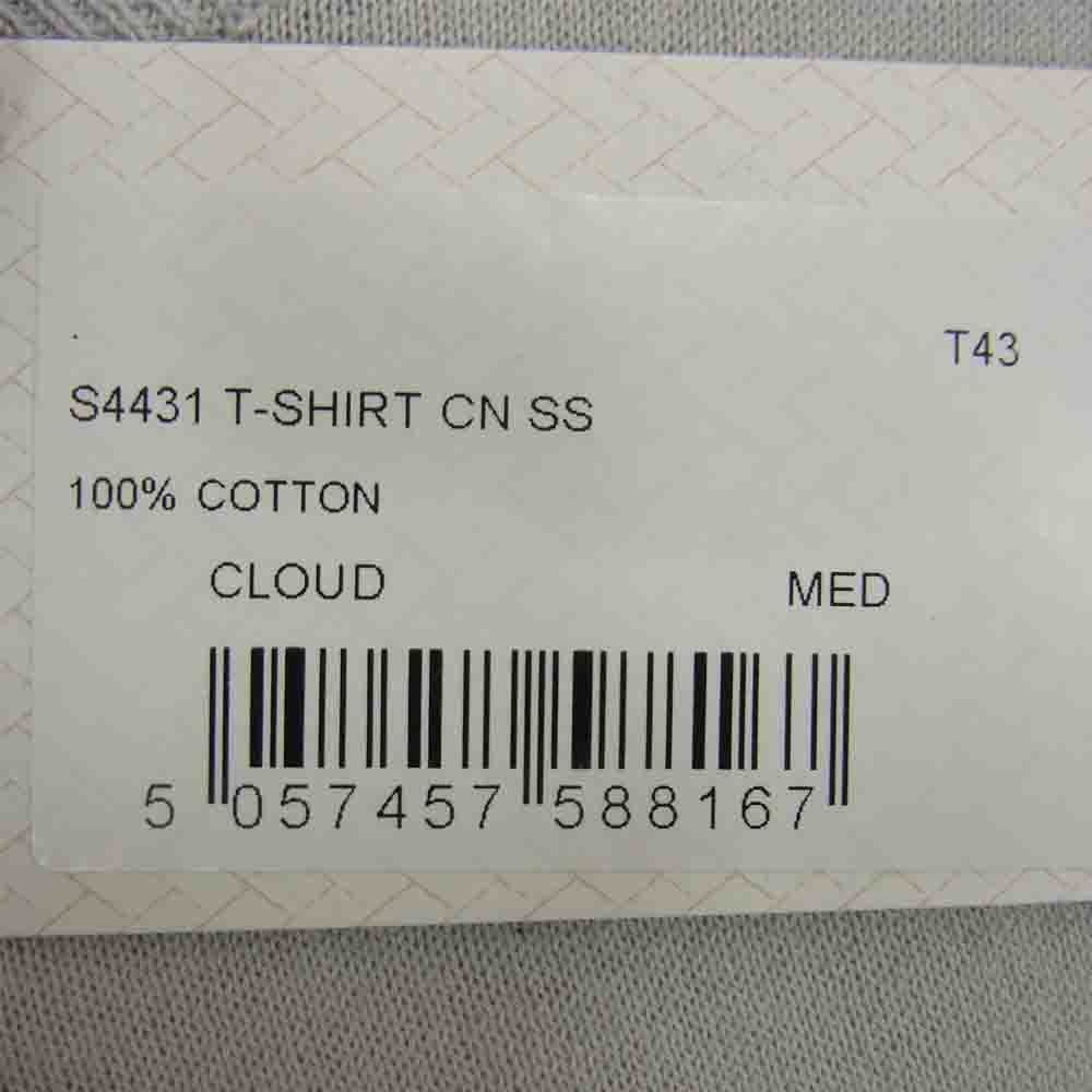 JOHN SMEDLEY ジョンスメドレー S4431 イギリス製 T-SHIRT CN SS コットン クルーネック 半袖ニット Tシャツ CLOUD グレー系 M【美品】【中古】