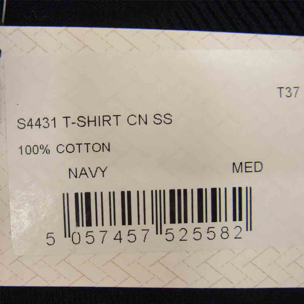 JOHN SMEDLEY ジョンスメドレー S4431 イギリス製 T-SHIRT CN SS コットン クルーネック 半袖ニット Tシャツ NAVY ネイビー系 M【美品】【中古】