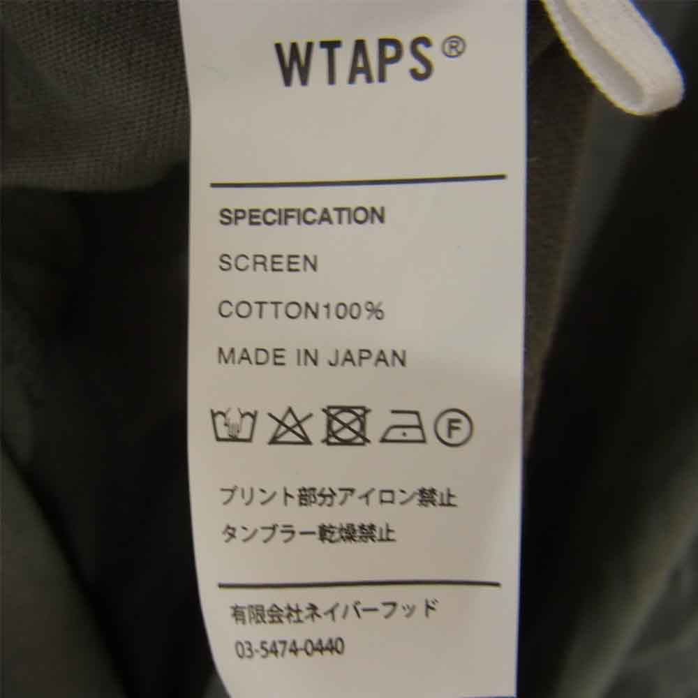 WTAPS ダブルタップス SCREEN TEE スクリーン 40%uparmored プリント 半袖 Tシャツ カーキ系 03【中古】