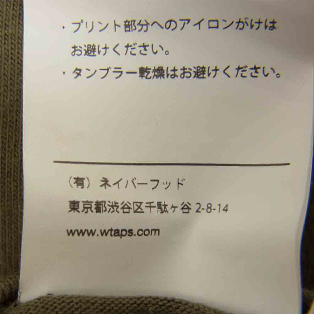 WTAPS ダブルタップス SCREEN TEE スクリーン バック ロゴ プリント 半袖 Tシャツ カーキ系 04【中古】