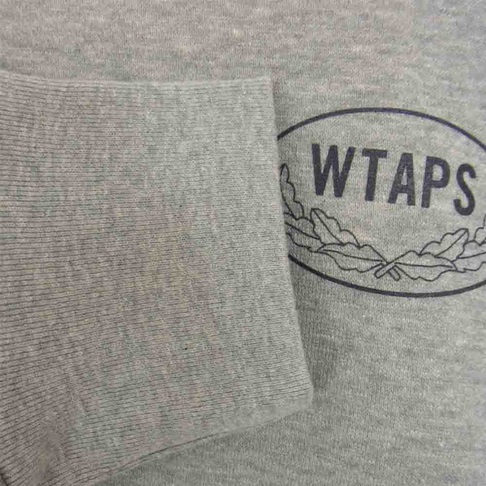 WTAPS ダブルタップス 212ATDT-CSM28 ACADEMY CREW NECK COTTON アカデミー クルーネック コットン スウェット トレーナー グレー系 L【新古品】【未使用】【中古】