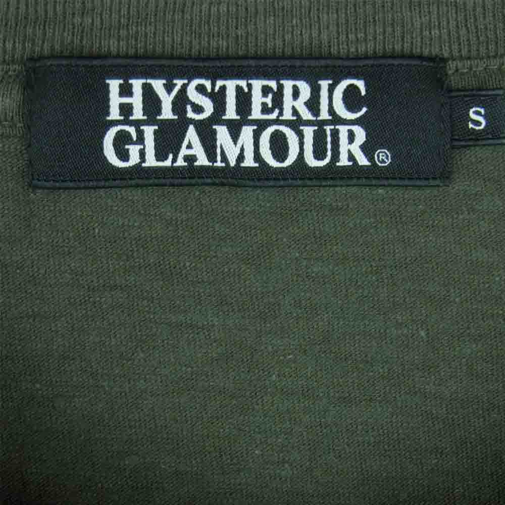 HYSTERIC GLAMOUR ヒステリックグラマー 0243CT18 ガールプリント カットソー 半袖 Tシャツ カーキ系 S【中古】