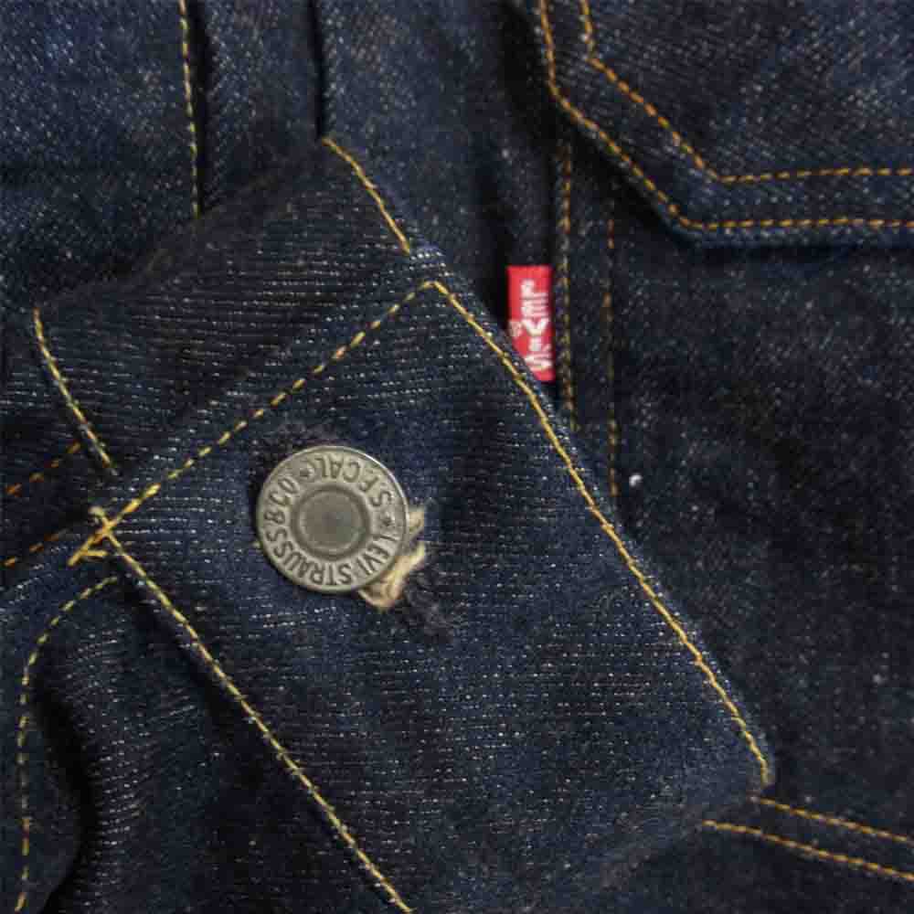 Levi's リーバイス 705010003 1st 1936年 506XX 復刻版 トップボタン裏 555 刻印 USA製 バレンシア工場 レザーパッチ 片面ビッグE デニムジャケット インディゴブルー系 40【中古】
